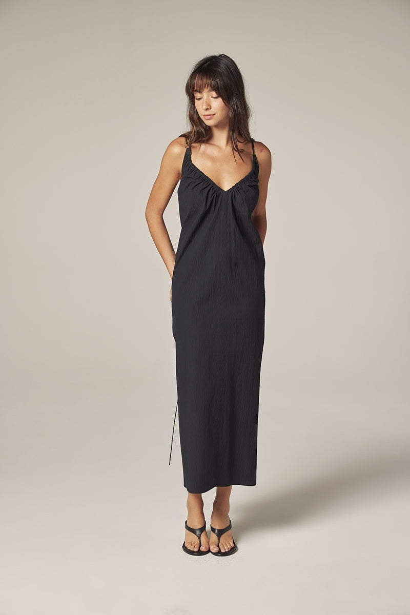 Front Shirring Dress