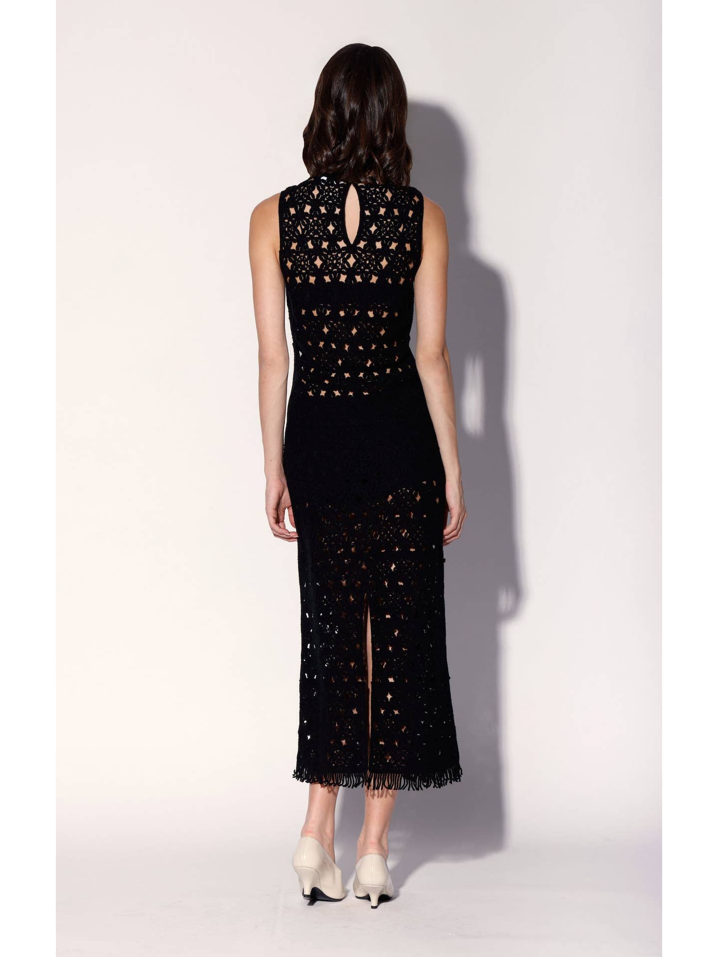 Walter Baker Brianna Dress, Dot Crochet Black