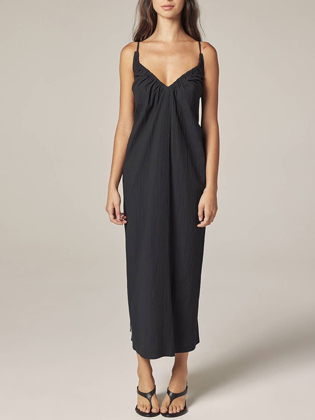 Front Shirring Dress