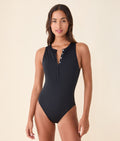 The Malibu One Piece - Eco Nylon - Black - Long Torso