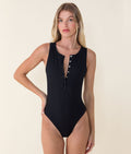 The Malibu One Piece - Eco Ribbed - Black - Classic