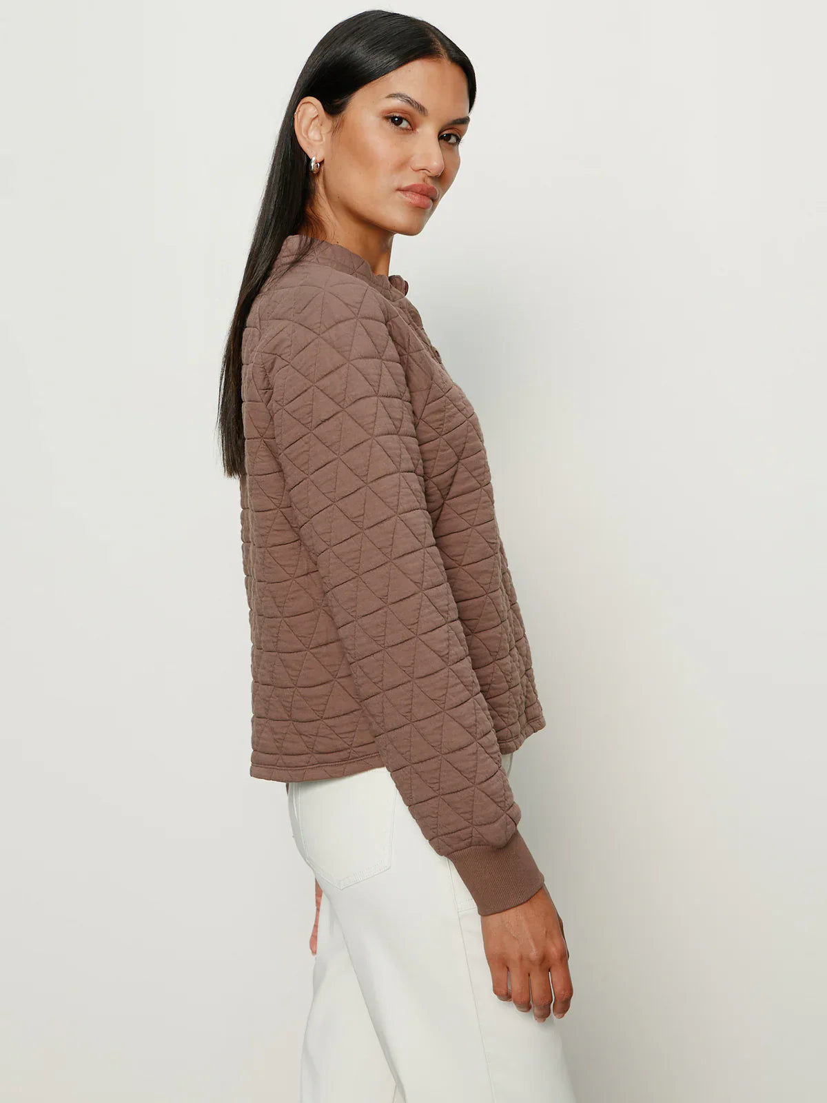 Sanctuary Quilted Button Up Popover