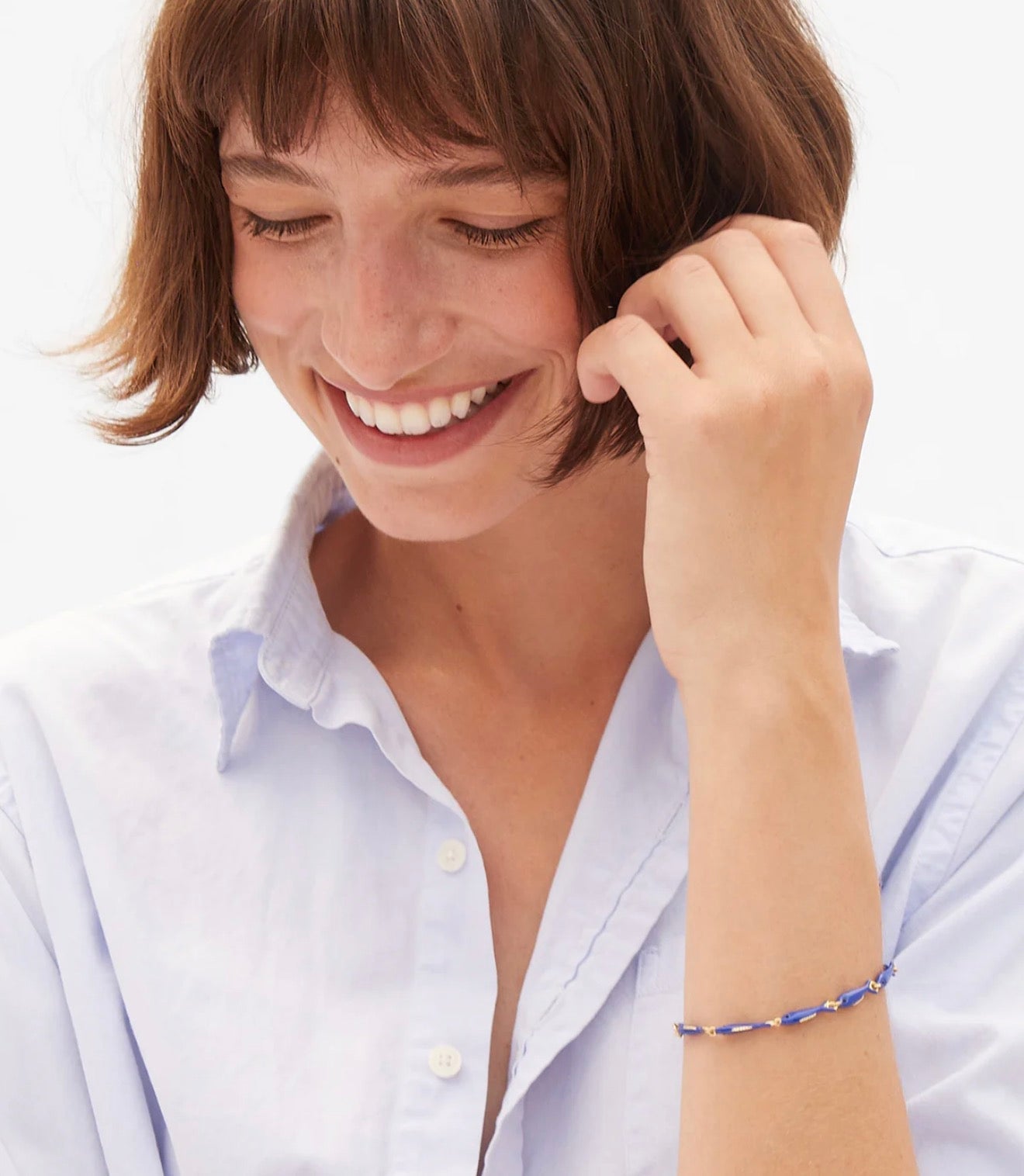 Clare V Enamel Sardine Bracelet