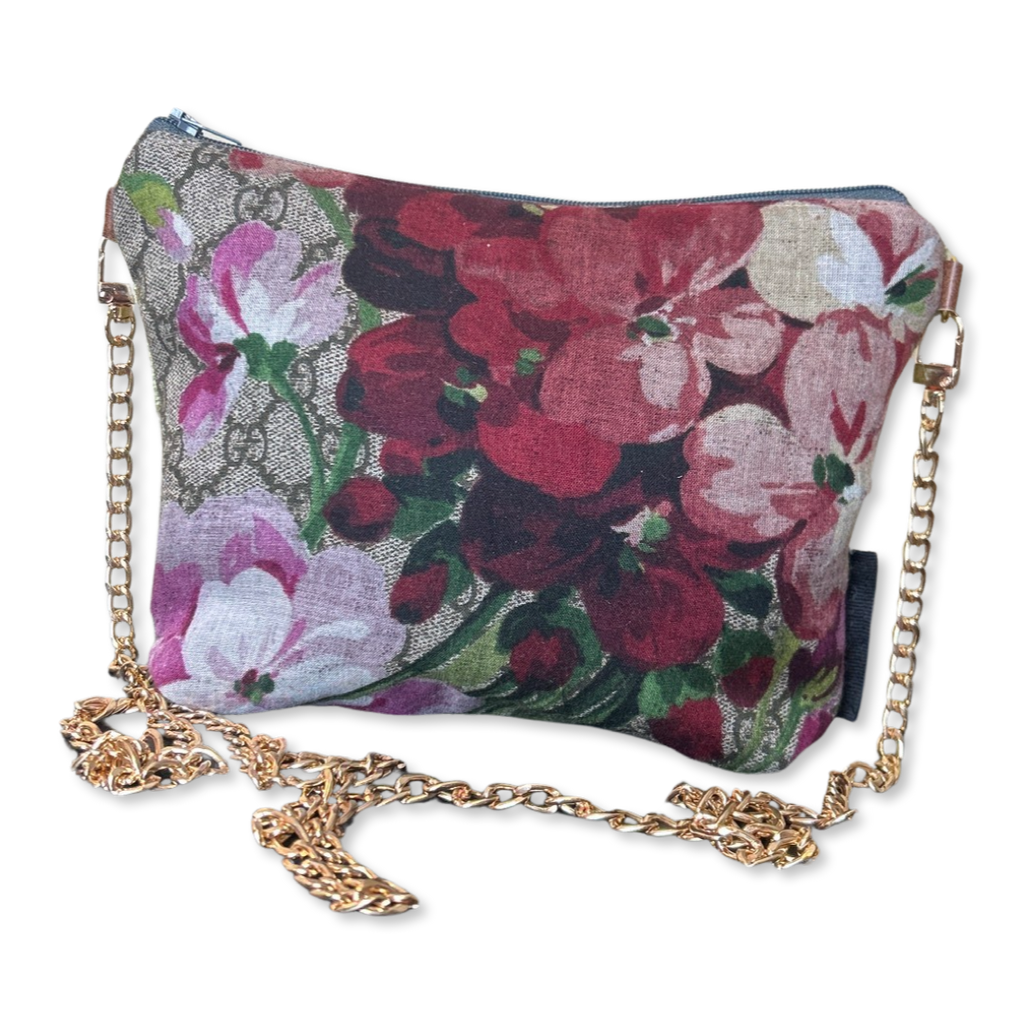 Vintage Gucci Blooms Pink Scarf Crossbody Bag