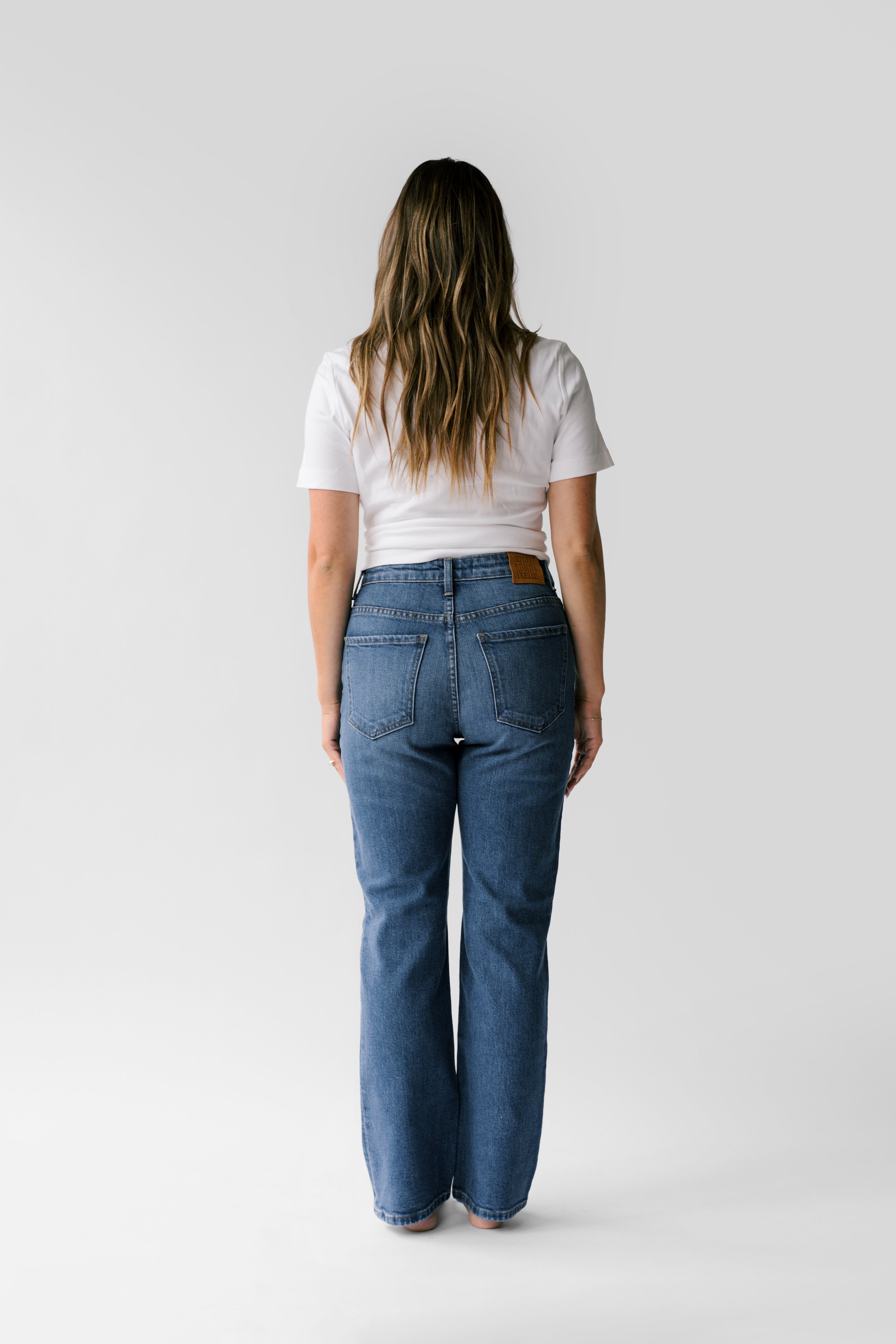 Nelle Atelier Petite High-Rise Stovepipe Jean - The Kate in Sapphire