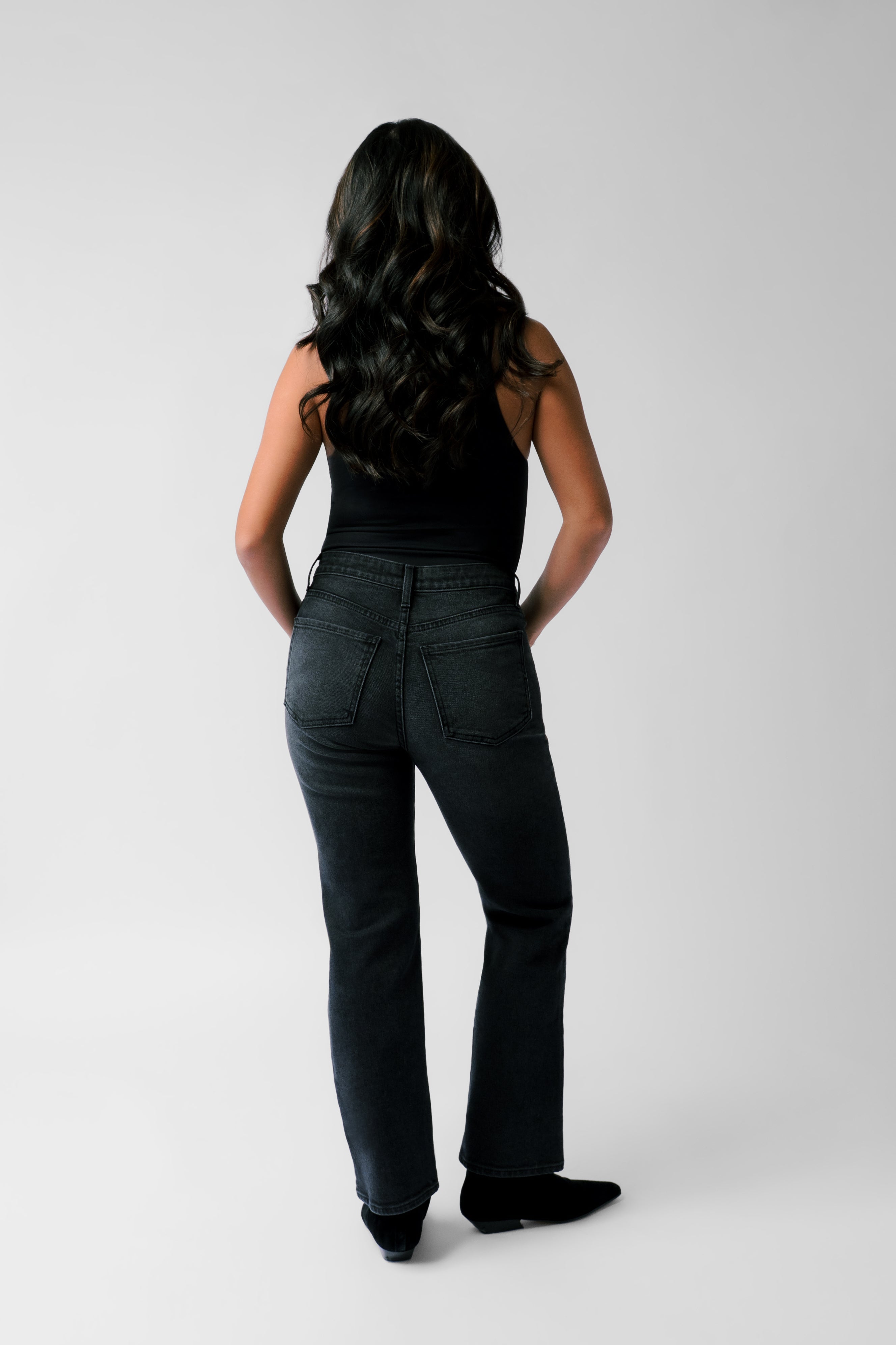 Nelle Atelier Petite High-Rise Stovepipe Jean - The Kate in Kohl