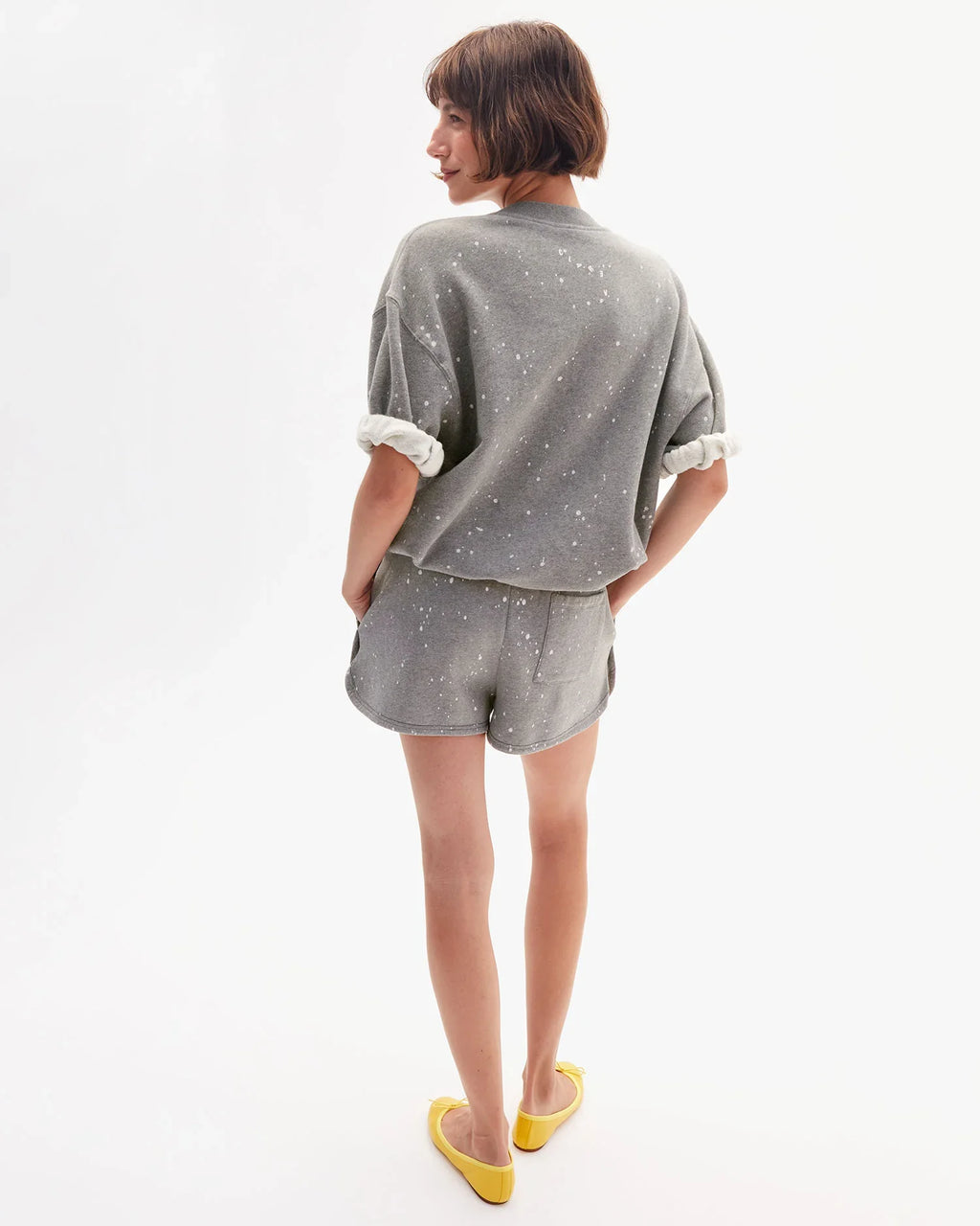 Clare V Short Sleeve Oversized Sweatshirt