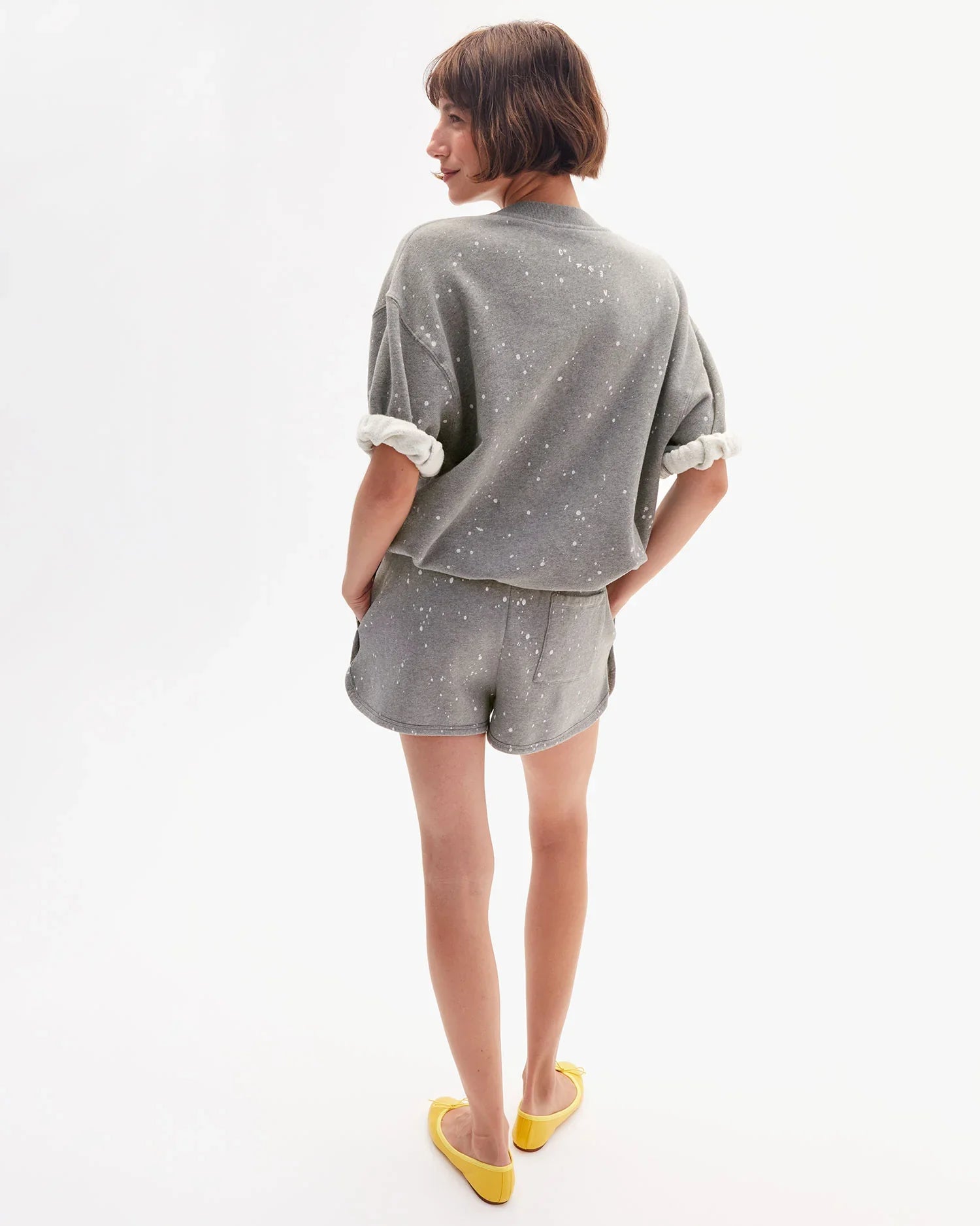 Clare V Short Sleeve Oversized Sweatshirt