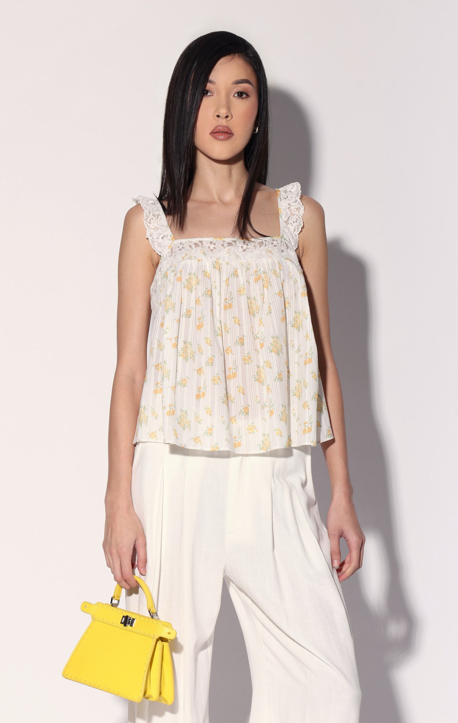 Cory Top, Yellow Bouquet / Final Sale