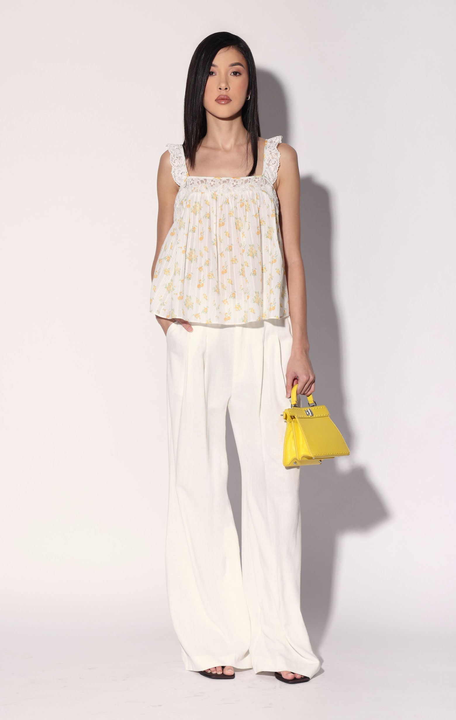 Cory Top, Yellow Bouquet / Final Sale