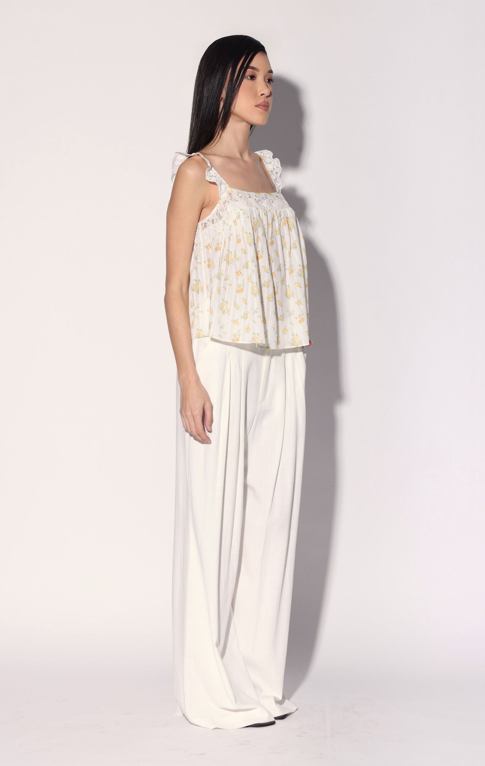 Cory Top, Yellow Bouquet / Final Sale