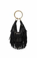 Freya Fringe Mini Hobo, Black / FINAL SALE
