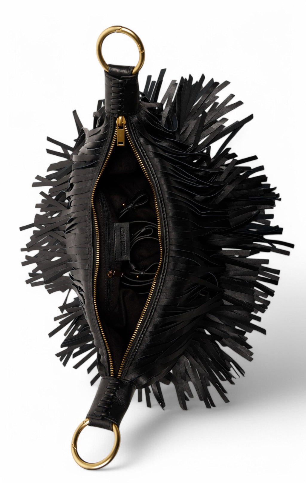 Freya Fringe Mini Hobo, Black / FINAL SALE