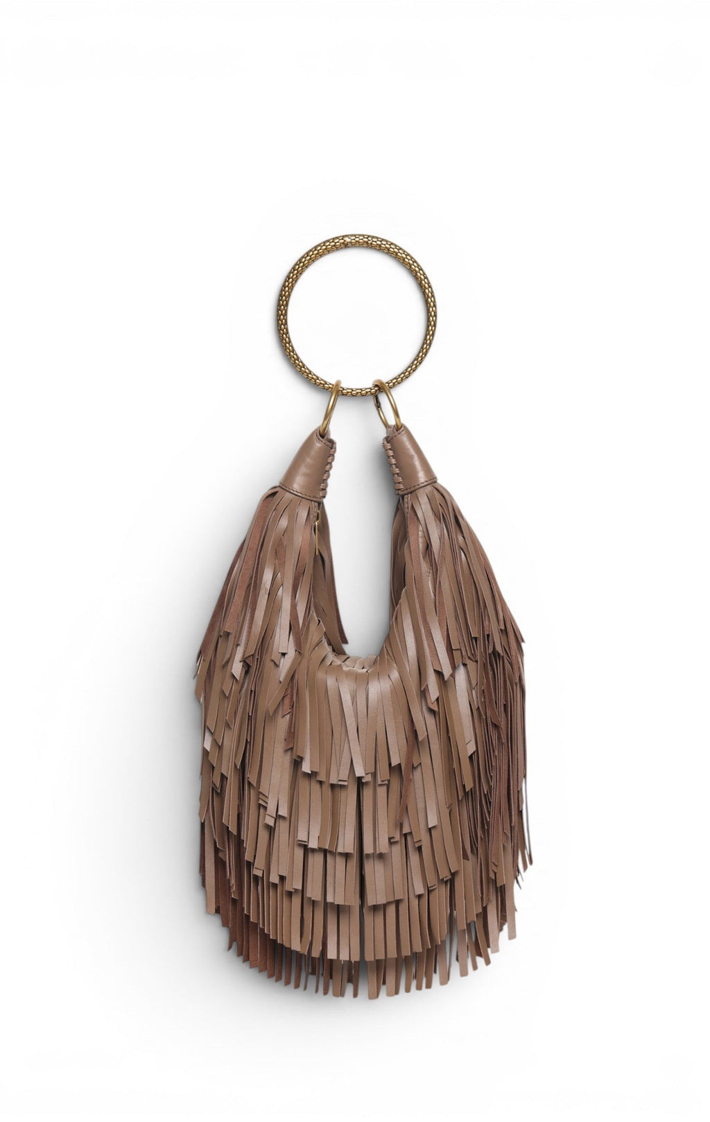 Freya Fringe Mini Hobo, Cedar / FINAL SALE