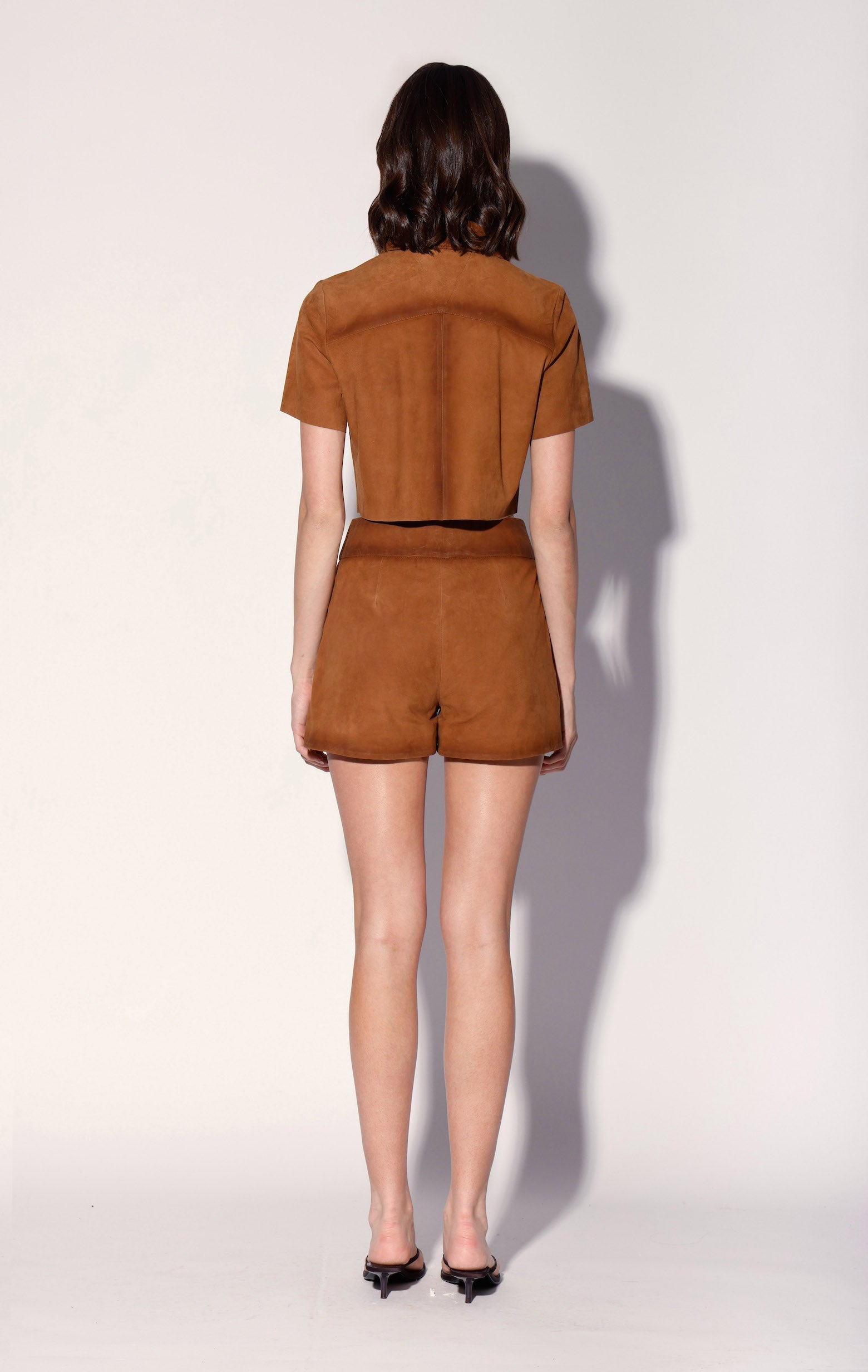 Kendra Short, Oak Suede - Leather / Final Sale