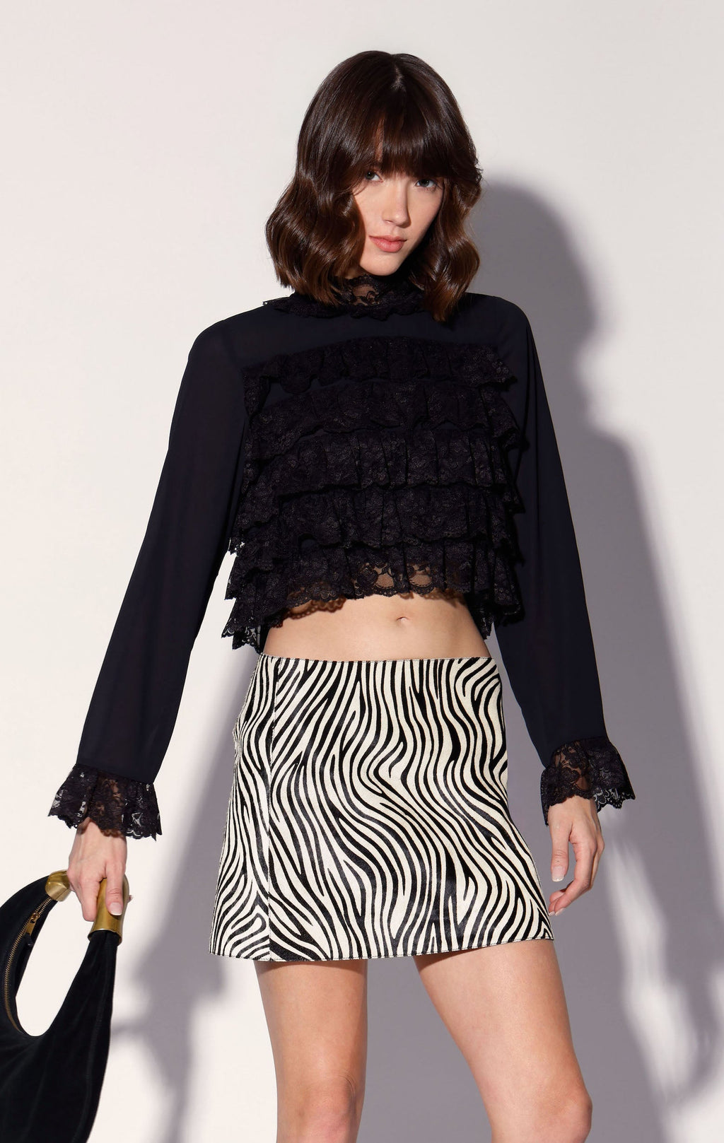 Lana Skirt, Zebra Calf Hair - Leather/ Final Sale