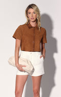 Karla Top, Oak Suede - Leather / Final Sale
