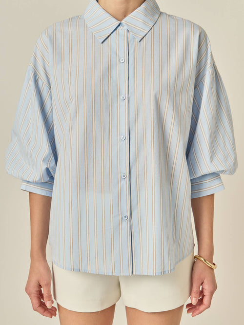 English Factory Striped Volume Sleeve Shirt