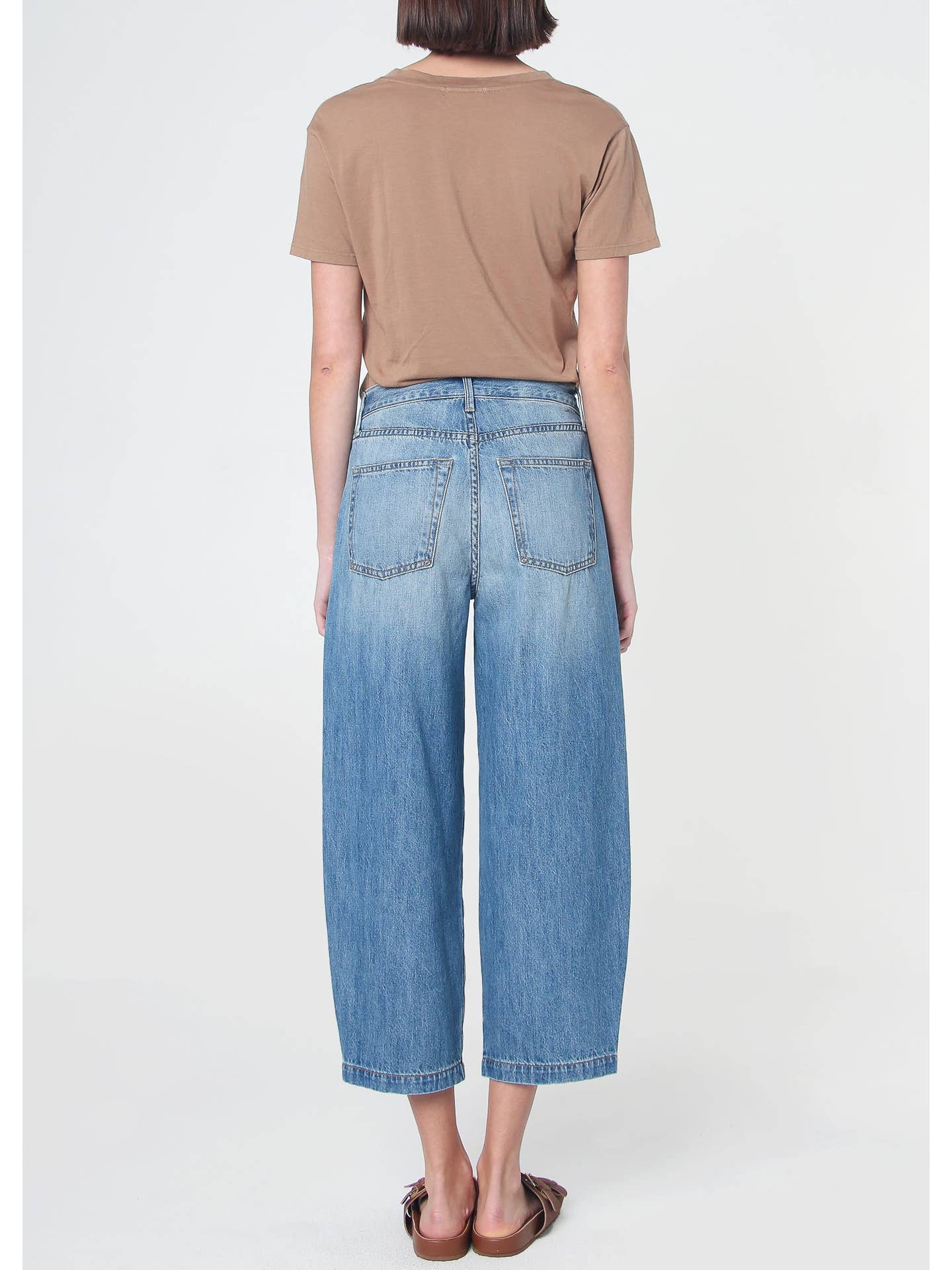 Adeline Cropped Barrel Jean- Fargo