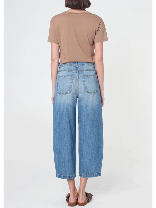 Adeline Cropped Barrel Jean- Fargo