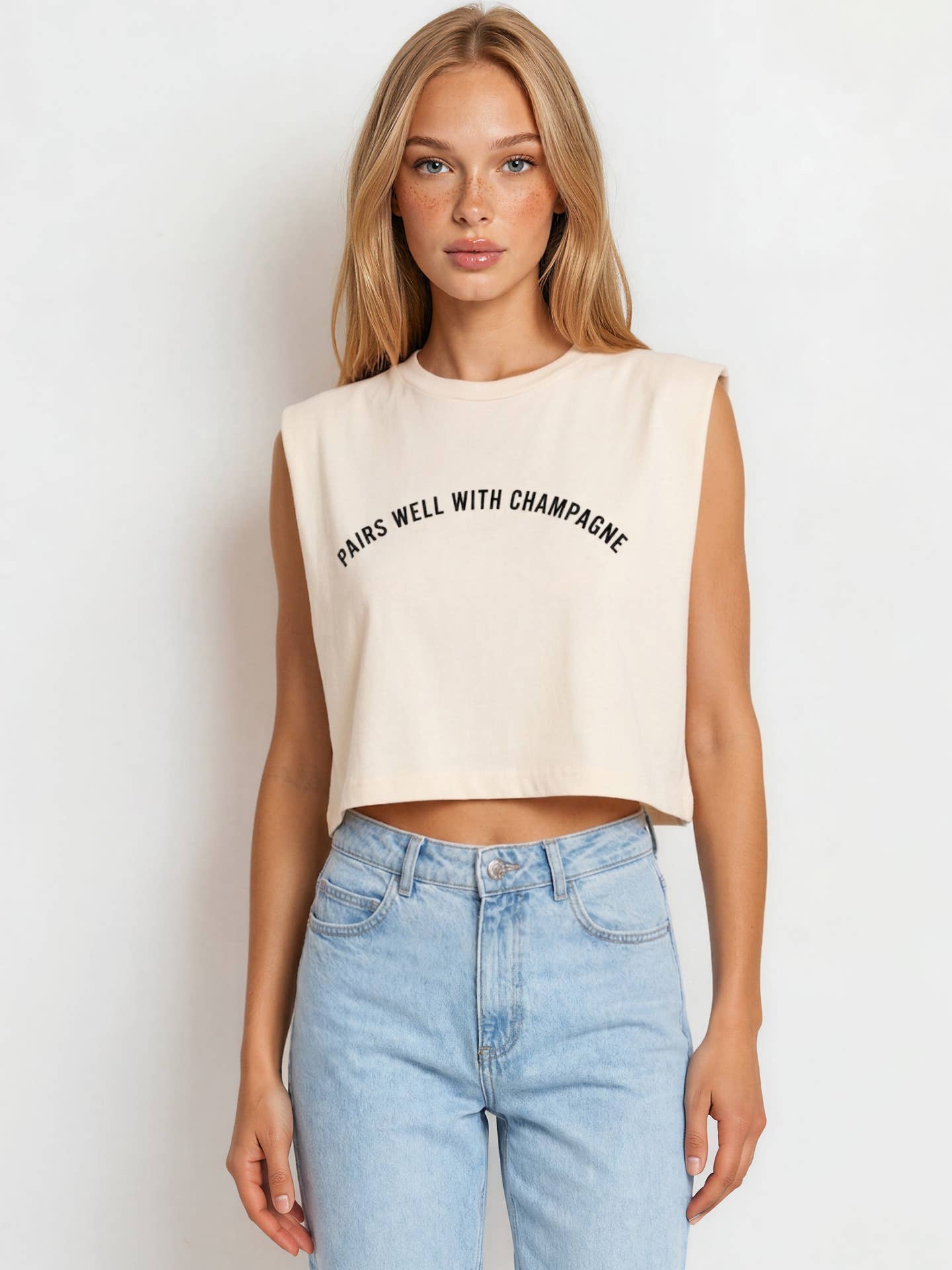 Pairs Well with Champagne® Garment Dyed Muscle Tee