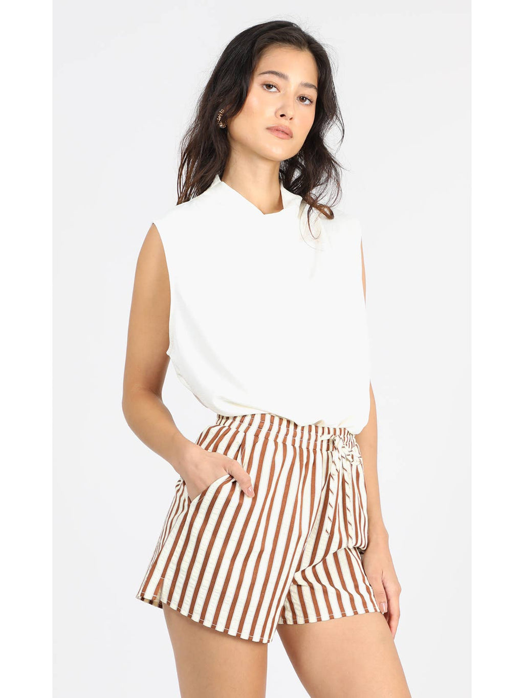 Graham Stripe Pull Up Shorts