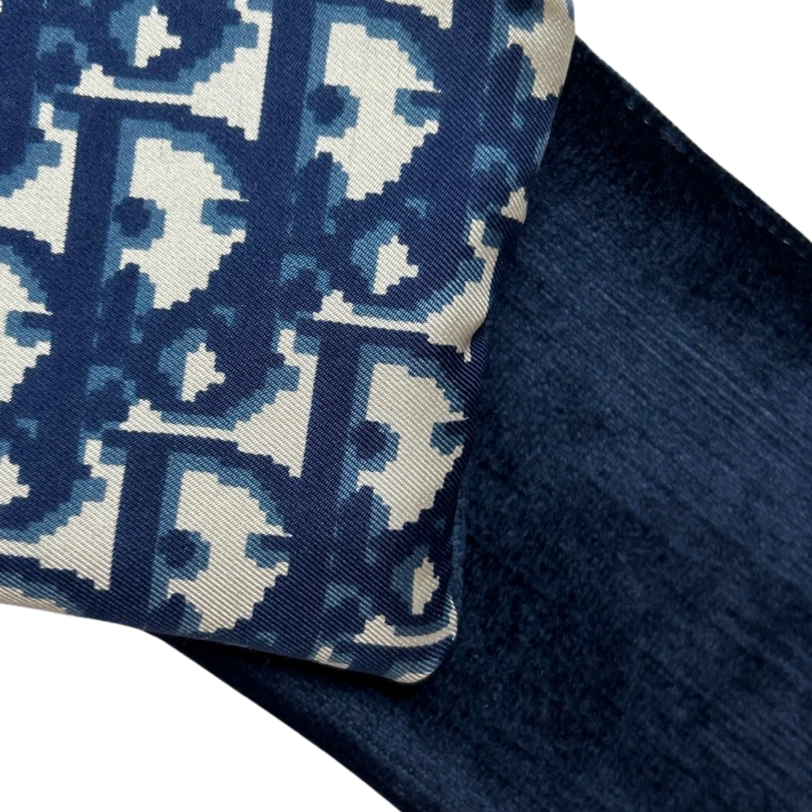 Vintage Dior Trotter Blue Silk Scarf Crossbody Bag