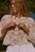The Bondi Top - Sand Lace Boho Top