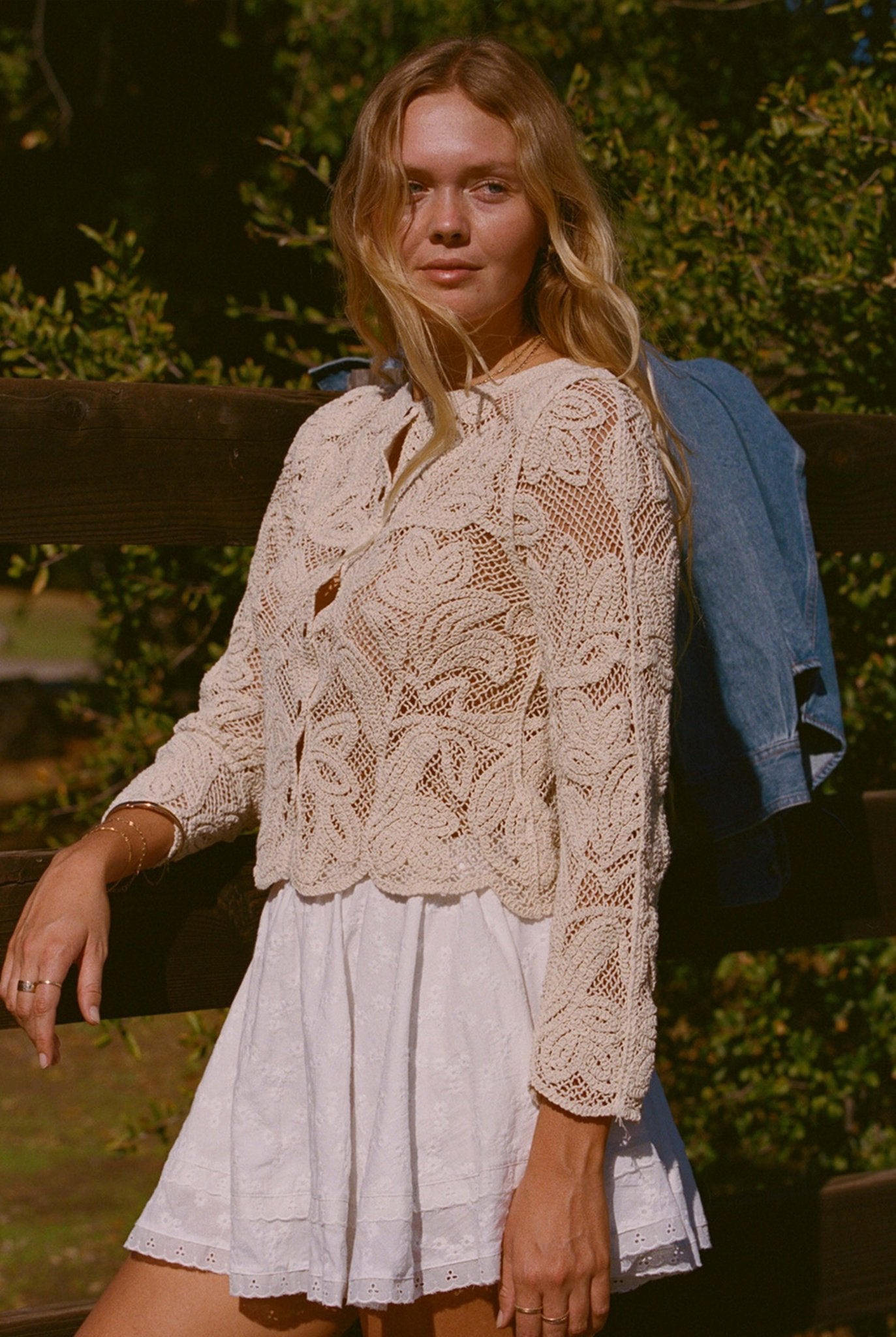 The Bondi Top - Sand Lace Boho Top
