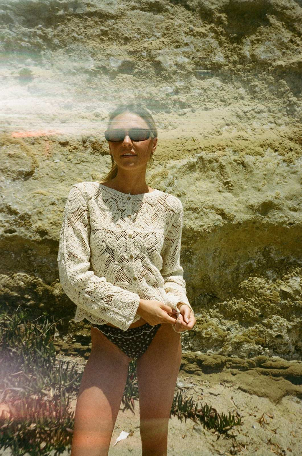 The Bondi Top - Sand Lace Boho Top